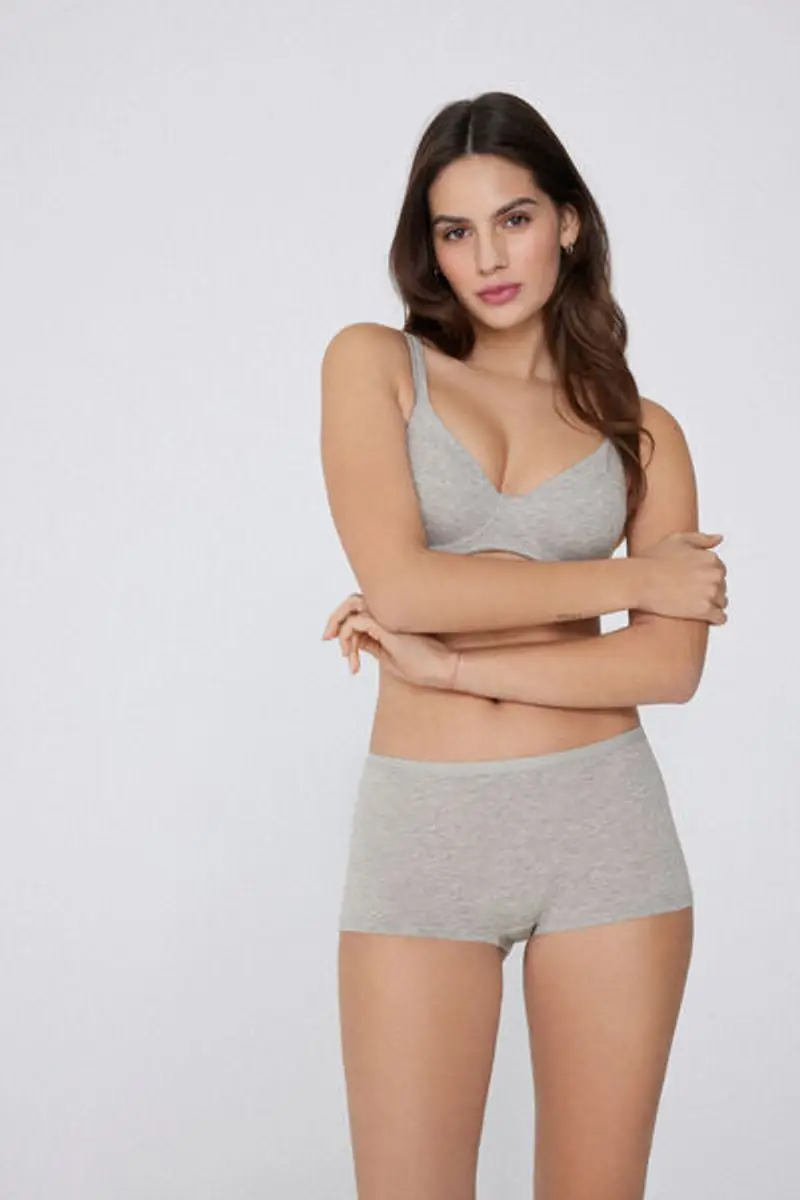 Tezenis Culotte Pantaloncino Cotone Organico Donna Grigio Taglia L miniatura 3