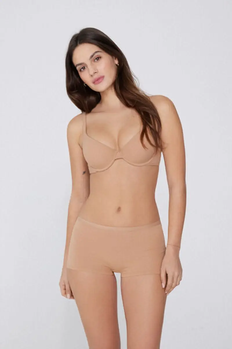 Tezenis Culotte Pantaloncino Cotone Organico Donna Naturale Taglia XS miniatura 3