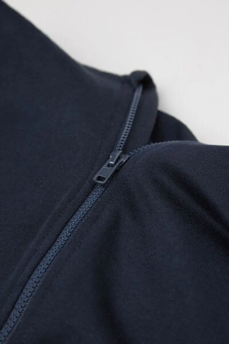 Tezenis Felpa Bimbi Cotone con Cappuccio e Zip Unisex Unisex Blu Taglia 10-11 miniatura 2