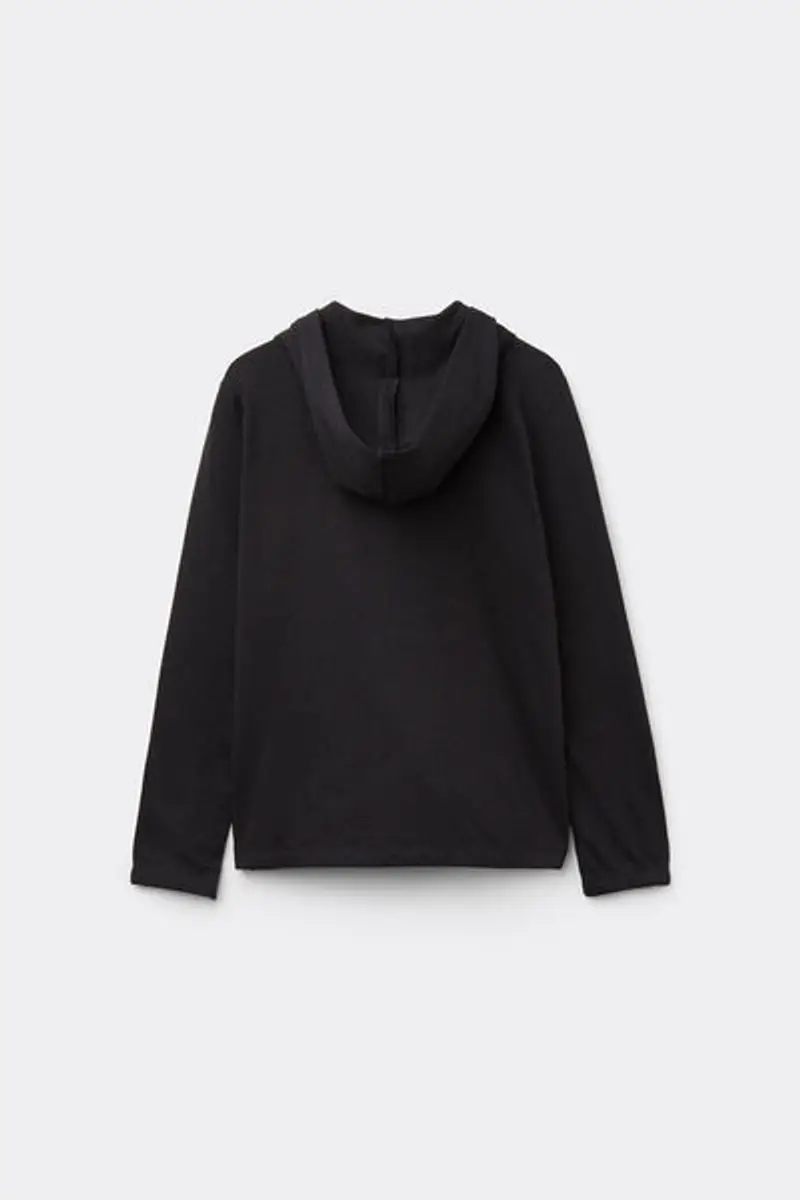 Tezenis Felpa Bimbi Cotone con Cappuccio e Zip Unisex Unisex Nero Taglia 10-11 miniatura 3