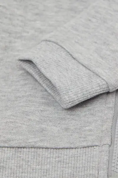 Felpa con Zip Cotone Pesante Baby Grigio miniatura 3