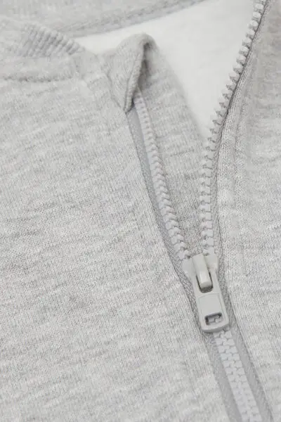 Felpa con Zip Cotone Pesante Baby Grigio (80 cm) miniatura 2