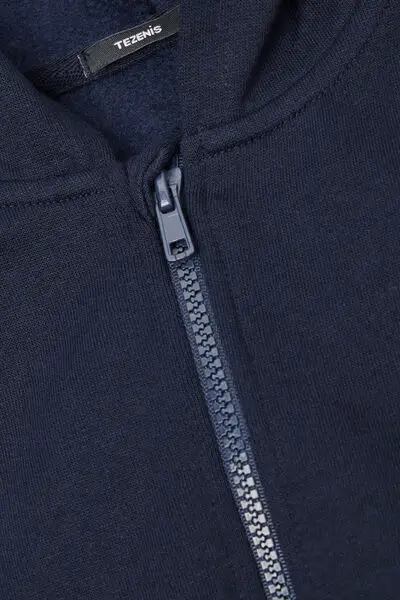 Felpa con Zip e Cappuccio Bimbi Unisex Unisex Blu miniatura 3