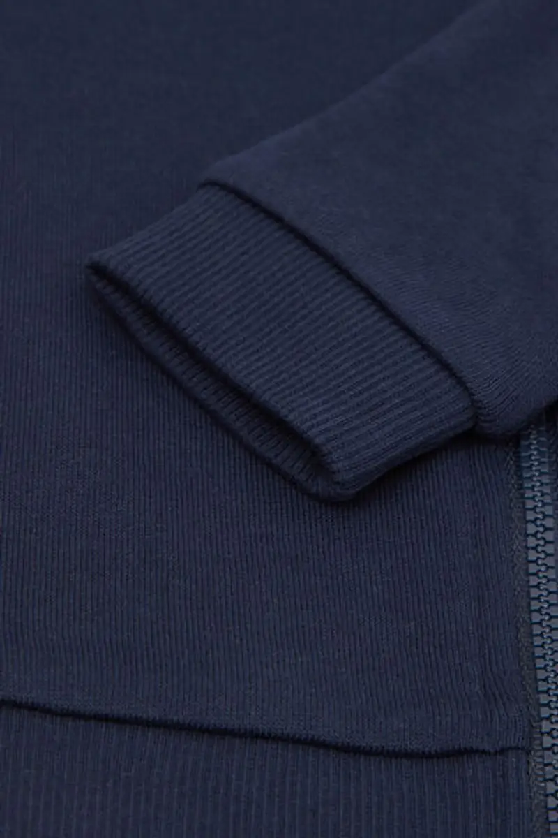 Tezenis Felpa con Zip e Cappuccio Cotone Baby Blu Taglia 12-18 miniatura 2