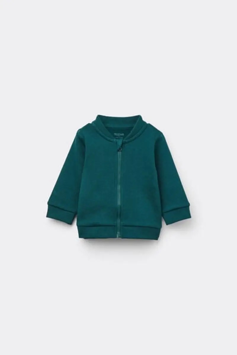 Tezenis Felpa con Zip e Cappuccio Cotone Baby Verde Taglia 0-3