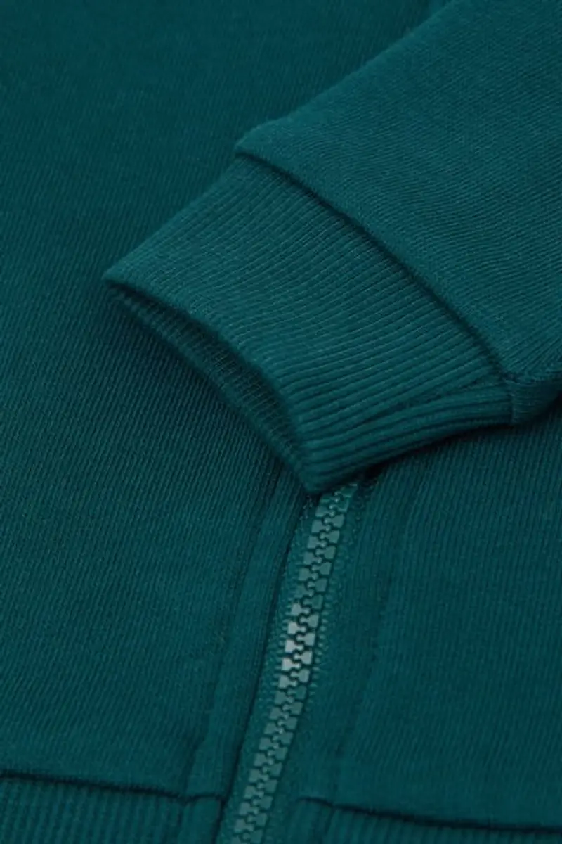 Tezenis Felpa con Zip e Cappuccio Cotone Baby Verde Taglia 0-3 miniatura 2