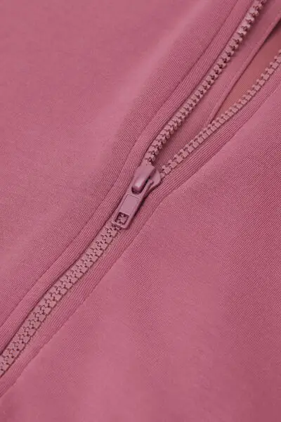 Felpa con Zip Soft Touch Bimbi Unisex Unisex Rosa miniatura 2