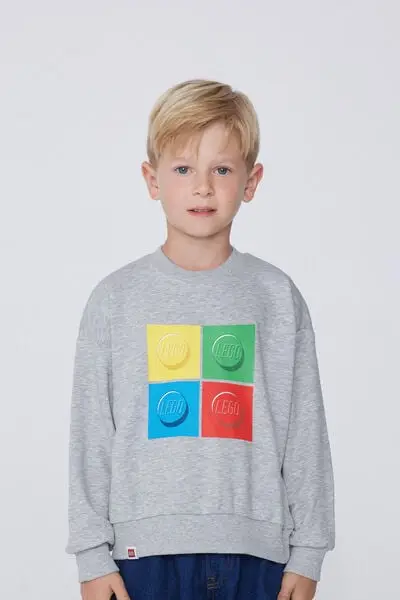 Felpa in Cotone Stampa Lego Bambino Stampa