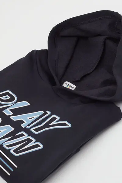 Felpa Pesante Bimbo con Cappuccio e Stampa Bambino miniatura 2