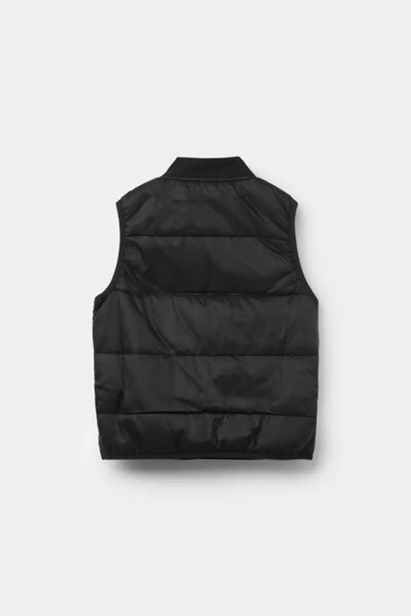 Tezenis Giubbino Smanicato Imbottito con Tasche e Zip Bimbi Unisex Unisex Nero Taglia 8-9 miniatura 2