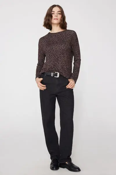 Jeans Lunghi Dritti 5 Tasche Donna Nero