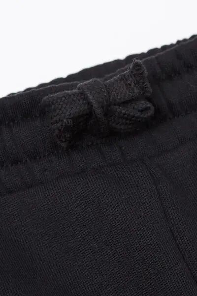 Jogger Cargo in Felpa Pesante Bimbo Bambino Nero miniatura 2