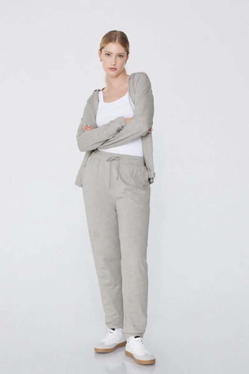 Tezenis Jogger con Tasche a Filetto e Coulisse Donna Grigio Taglia L miniatura 2