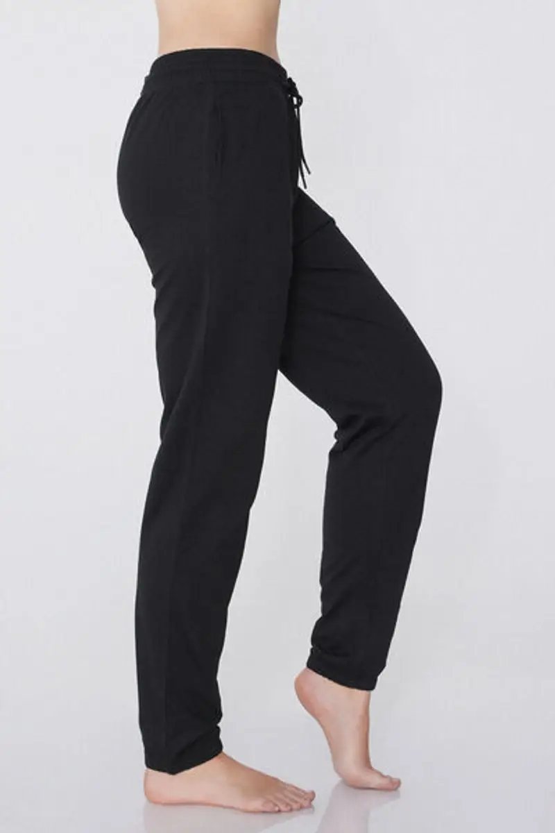 Tezenis Jogger con Tasche a Filetto e Coulisse Donna Nero Taglia L miniatura 3