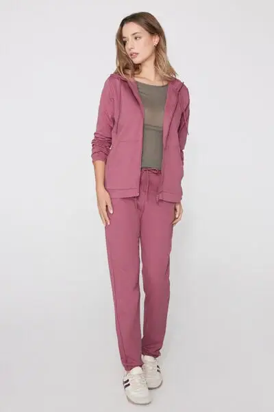 Jogger con Tasche a Filetto e Coulisse Donna Rosa