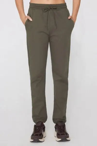 Jogger con Tasche a Filetto e Coulisse Donna Verde