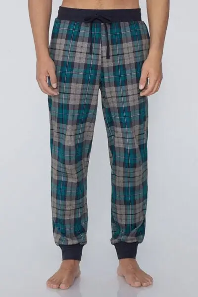 Jogger in Cotone Pesante Tasche Stampato Uomo Verde