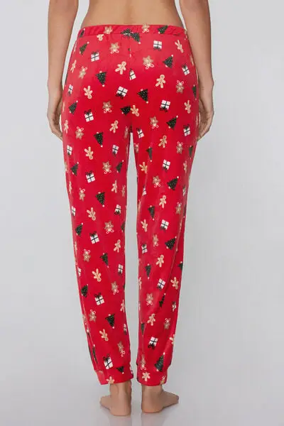 Jogger Micropile Stampato Donna Stampa miniatura 2