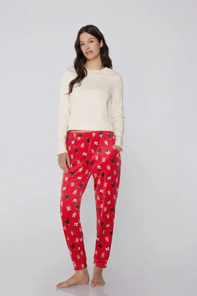 Jogger Micropile Stampato Donna Stampa