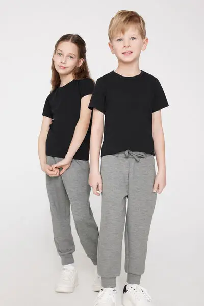 Jogger Soft Touch Bimbi Unisex Unisex Grigio miniatura 2