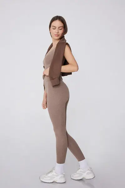 Tezenis Leggings Donna Marrone 4104572 miniatura 3