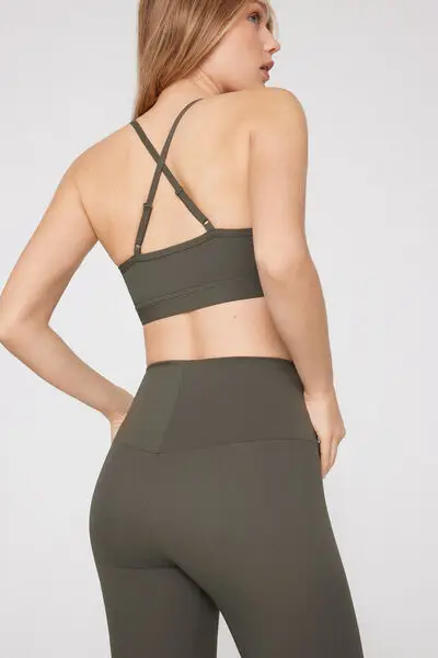 Leggings Shaping Donna Verde miniatura 3