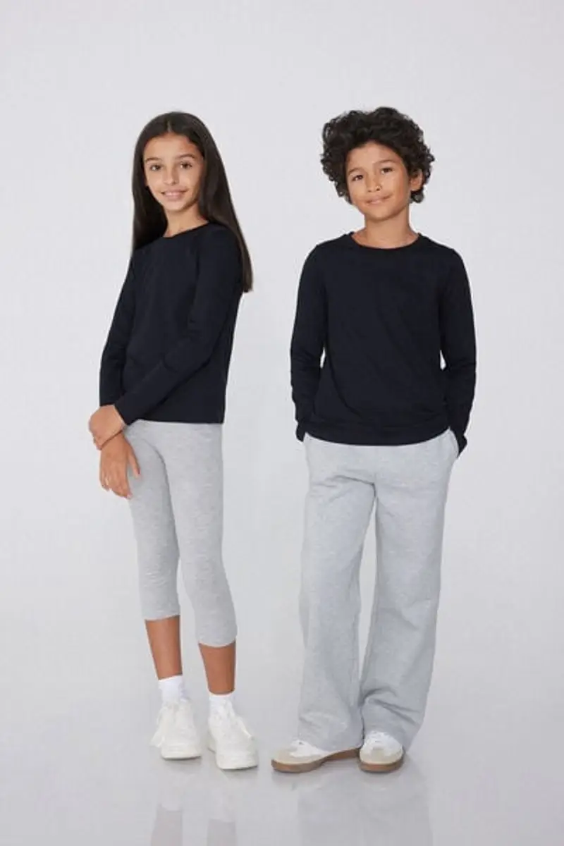 Tezenis Maglia Cotone Manica Lunga Bambini Unisex Unisex Nero Taglia 10-11