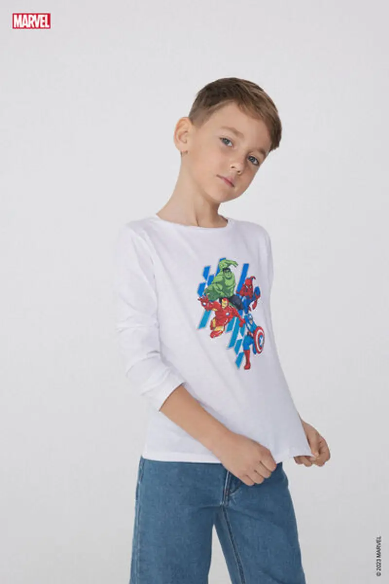 Tezenis Maglia Cotone Manica Lunga Stampa Avengers Bambino Stampa Taglia 10-11 miniatura 2