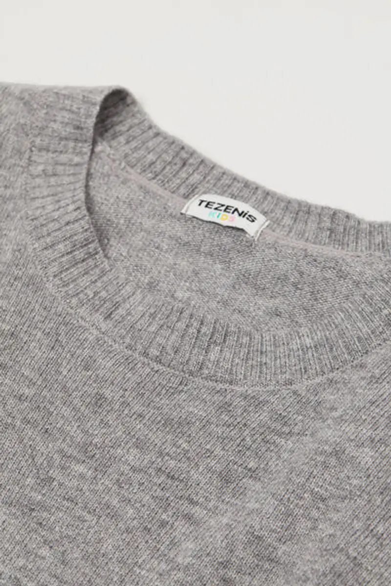 Tezenis Maglia Girocollo con Lana Bimbi Unisex Unisex Grigio Taglia 10-11 miniatura 2