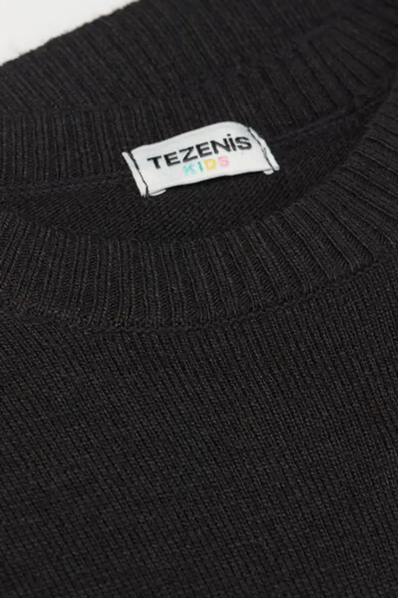 Tezenis Maglia Girocollo con Lana Bimbi Unisex Unisex Nero Taglia 10-11 miniatura 2