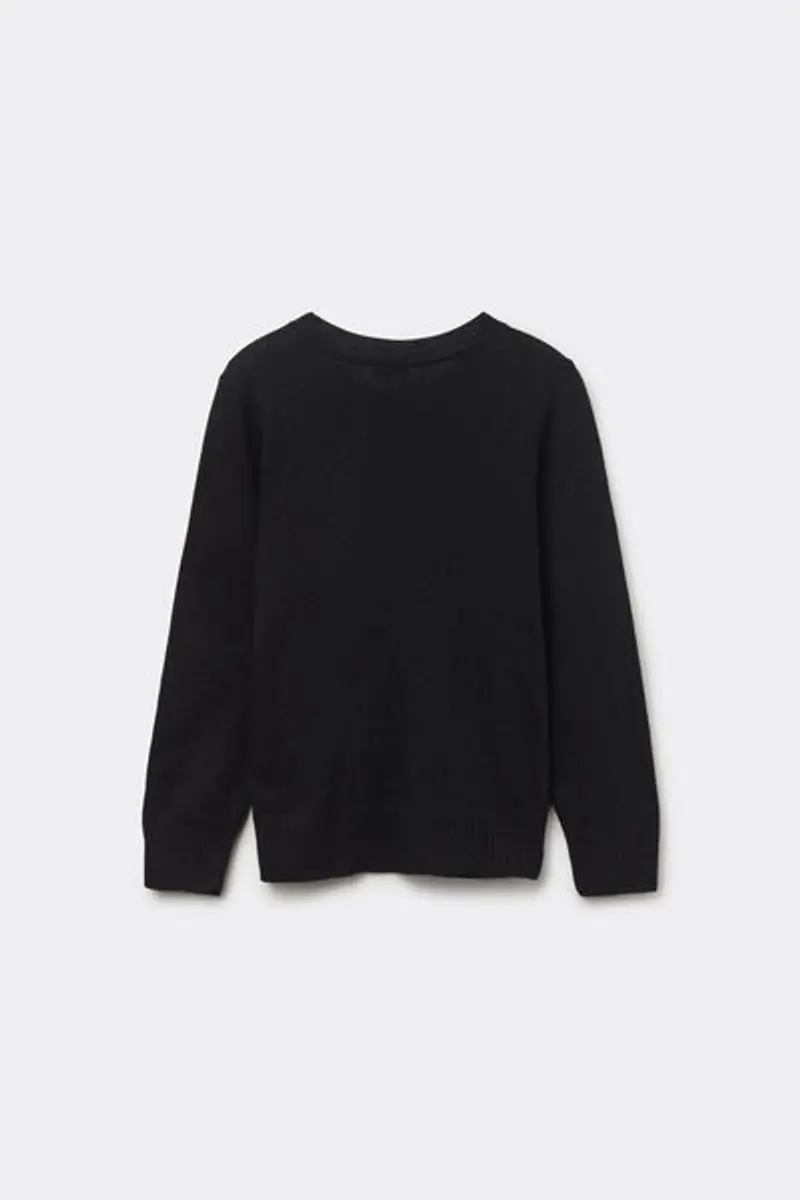 Tezenis Maglia Girocollo con Lana Bimbi Unisex Unisex Nero Taglia 10-11 miniatura 3