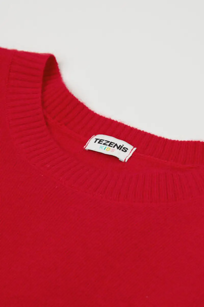 Tezenis Maglia Girocollo con Lana Bimbi Unisex Unisex Rosso Taglia 10-11 miniatura 2