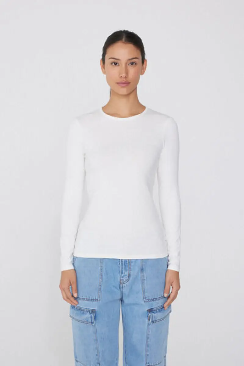 Tezenis Maglia Girocollo Cotone e Modal Termico Donna Bianco Taglia L miniatura 3