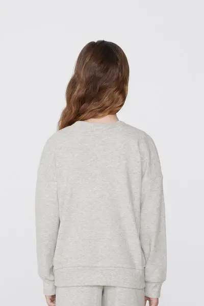 Maglia Manica Lunga Bimba Warm Touch Bambina Grigio Chiaro miniatura 2