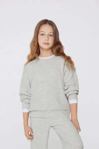 Maglia Manica Lunga Bimba Warm Touch Bambina Grigio Chiaro miniatura 3