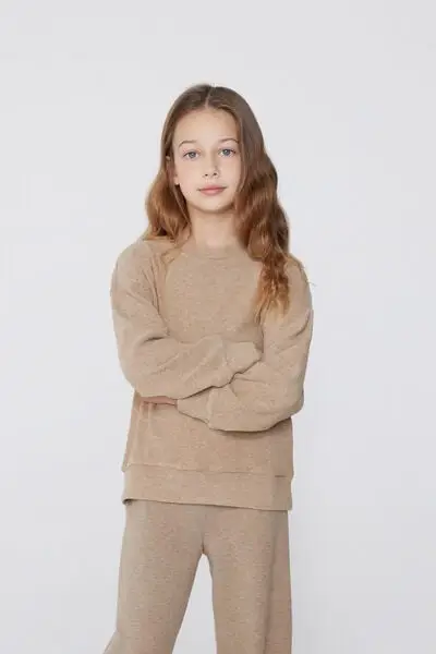 Maglia Manica Lunga Bimba Warm Touch Bambina Marrone miniatura 3