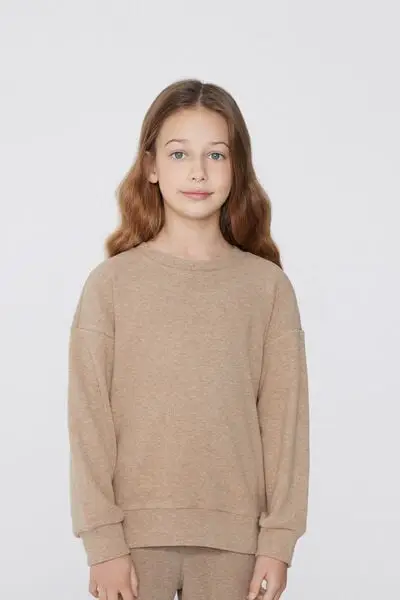 Maglia Manica Lunga Bimba Warm Touch Bambina Marrone