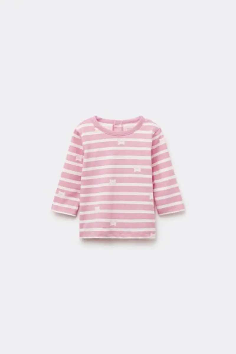 Maglia Manica Lunga in Cotone Stampato Baby Stampa