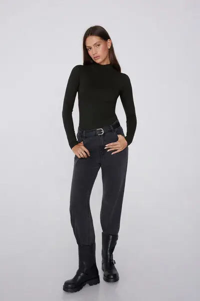 Maglia Manica Lunga Lupetto Invisible Therm Donna Nero miniatura 3