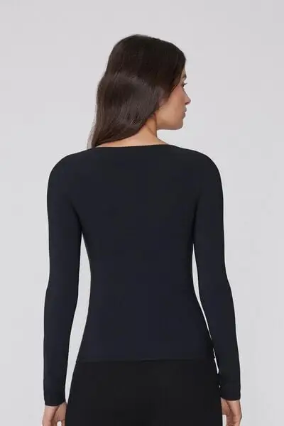 Maglia Maniche Lunghe Natural Lifting 2 in 1 Donna Nero miniatura 2