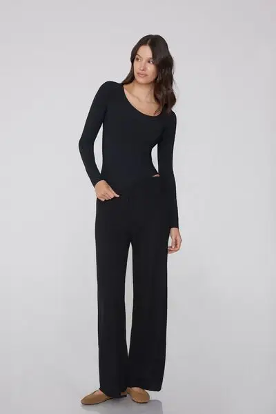 Maglia Maniche Lunghe Natural Lifting 2 in 1 Donna Nero miniatura 3