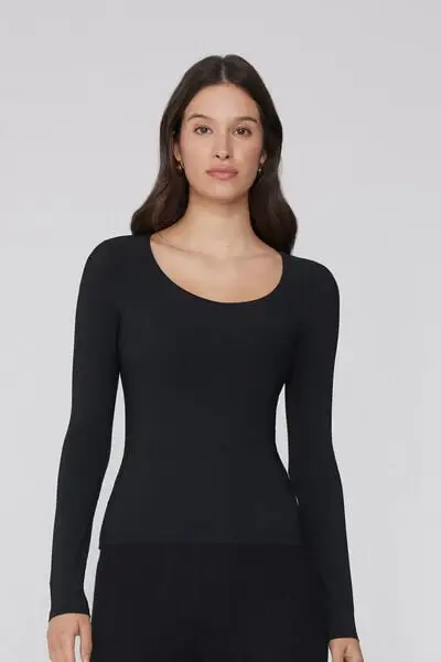 Maglia Maniche Lunghe Natural Lifting 2 in 1 Donna Nero