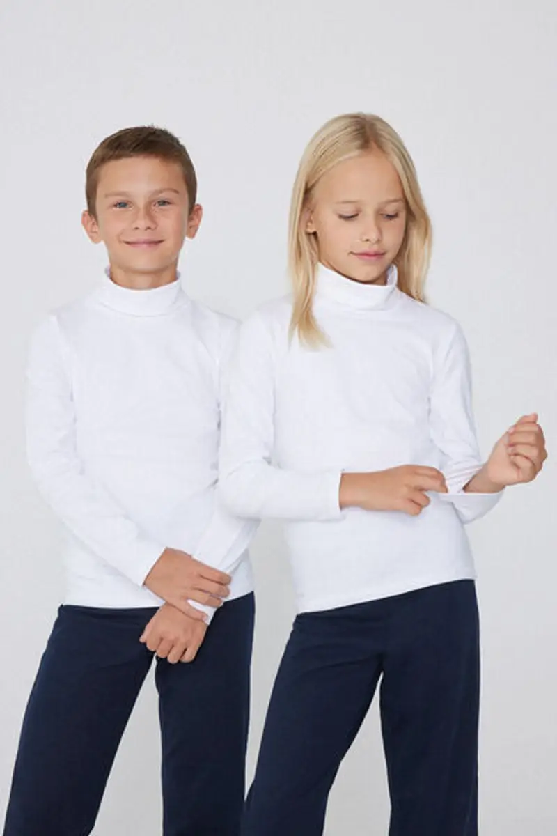 Tezenis Maglia Termica Collo Alto a Manica Lunga Bambini Unisex Unisex Bianco Taglia 10-11 miniatura 2