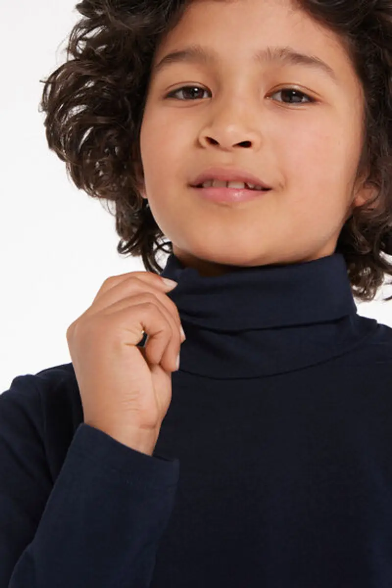 Tezenis Maglia Termica Collo Alto a Manica Lunga Bambini Unisex Unisex Blu Taglia 10-11 miniatura 3