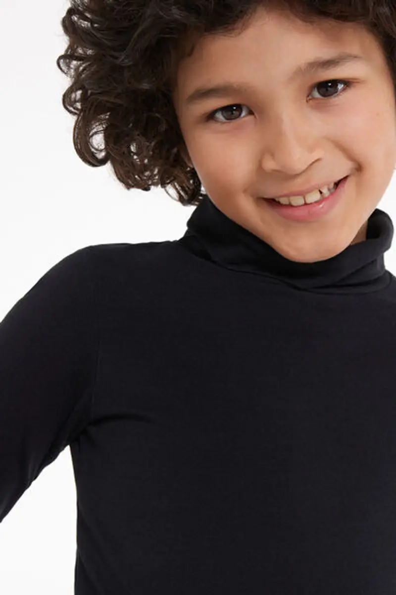 Tezenis Maglia Termica Collo Alto a Manica Lunga Bambini Unisex Unisex Nero Taglia 10-11 miniatura 3
