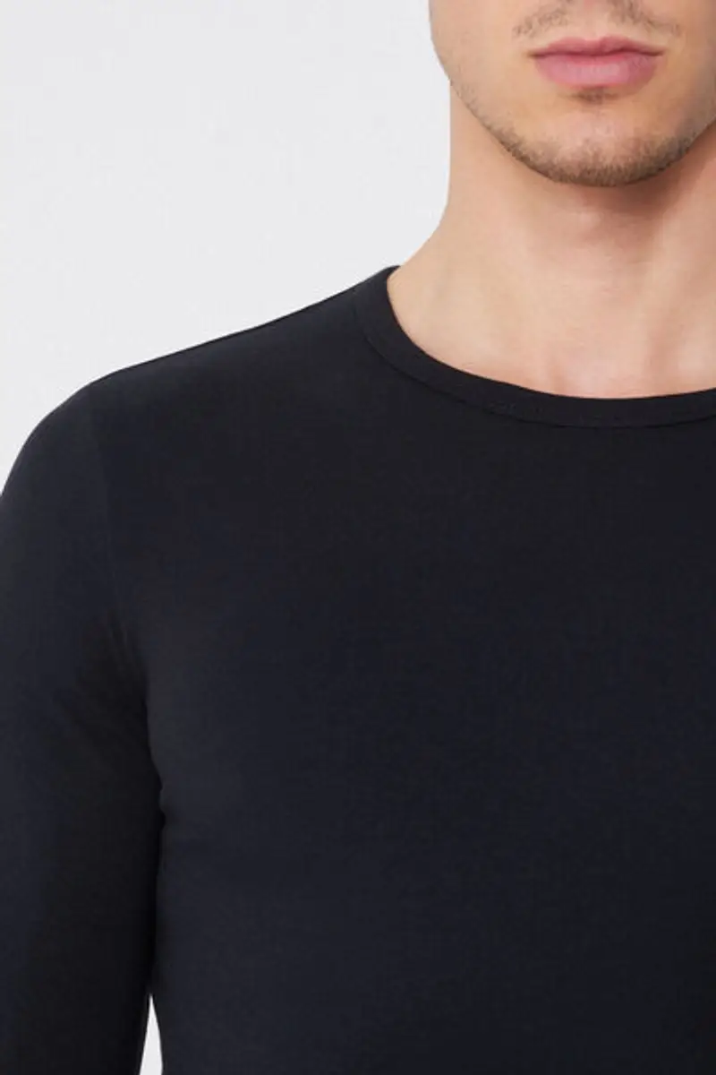 Tezenis Maglia Termica Girocollo a Manica Lunga Uomo Uomo Nero Taglia S miniatura 3
