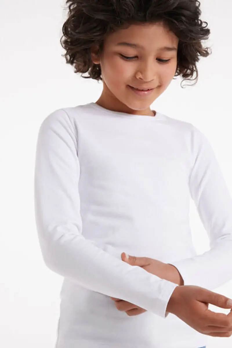 Tezenis Maglia Termica Girocollo in Cotone Bimbi Unisex Unisex Bianco Taglia 2-3 miniatura 3