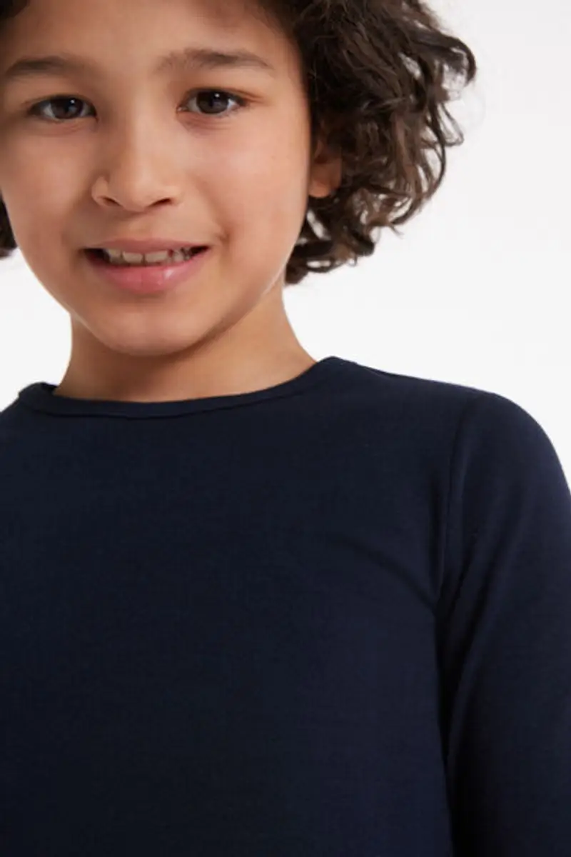 Tezenis Maglia Termica Girocollo in Cotone Bimbi Unisex Unisex Blu Taglia 10-11 miniatura 3