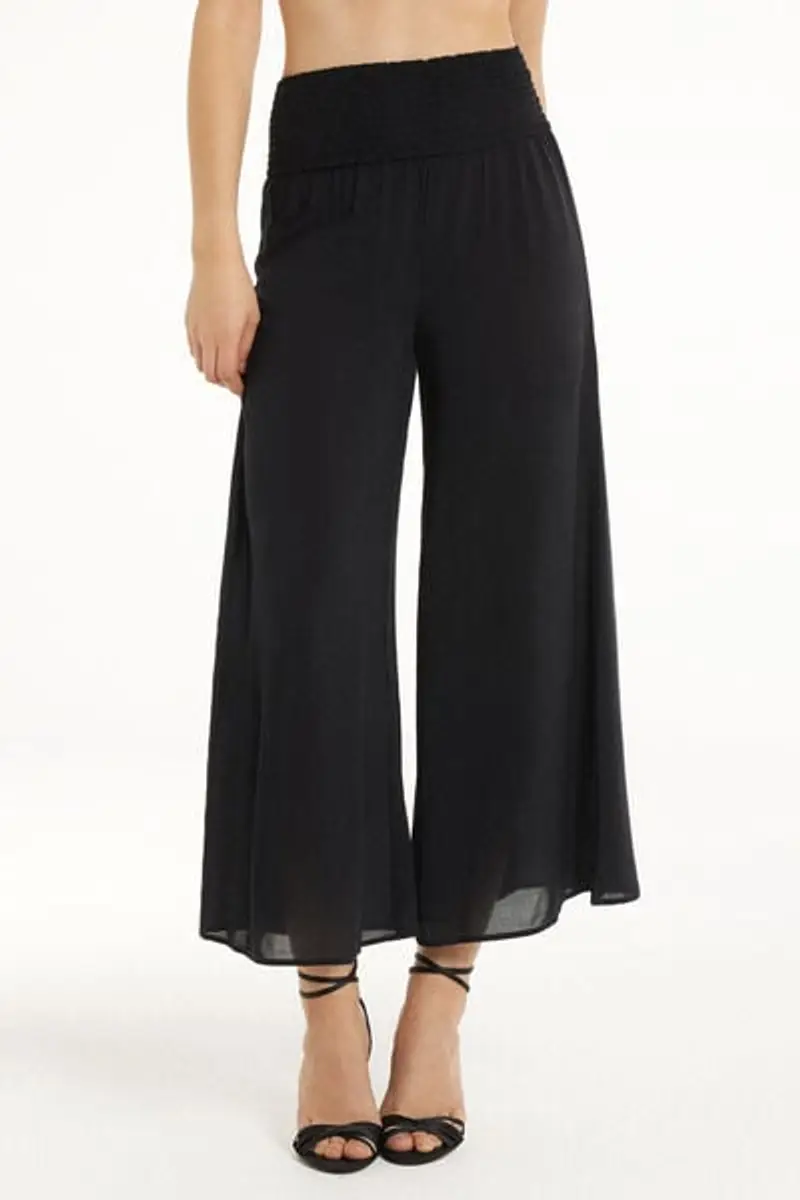 Tezenis Pantagiappo in Tela Punto Smock Donna Nero Taglia S