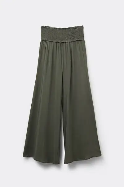 Pantagiappo in Tela Punto Smock Donna Verde miniatura 2